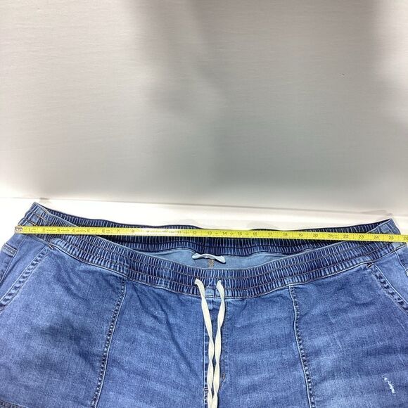 Lane Bryant Distressed Jeans Plus Size 34/36 Gathered Elastic Ankles - Picture 12 of 14